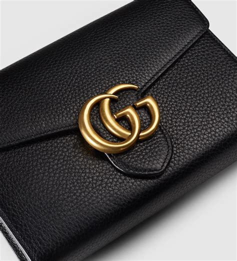 wallet on chain gucci marmont|Gucci interlocking wallet on chain.